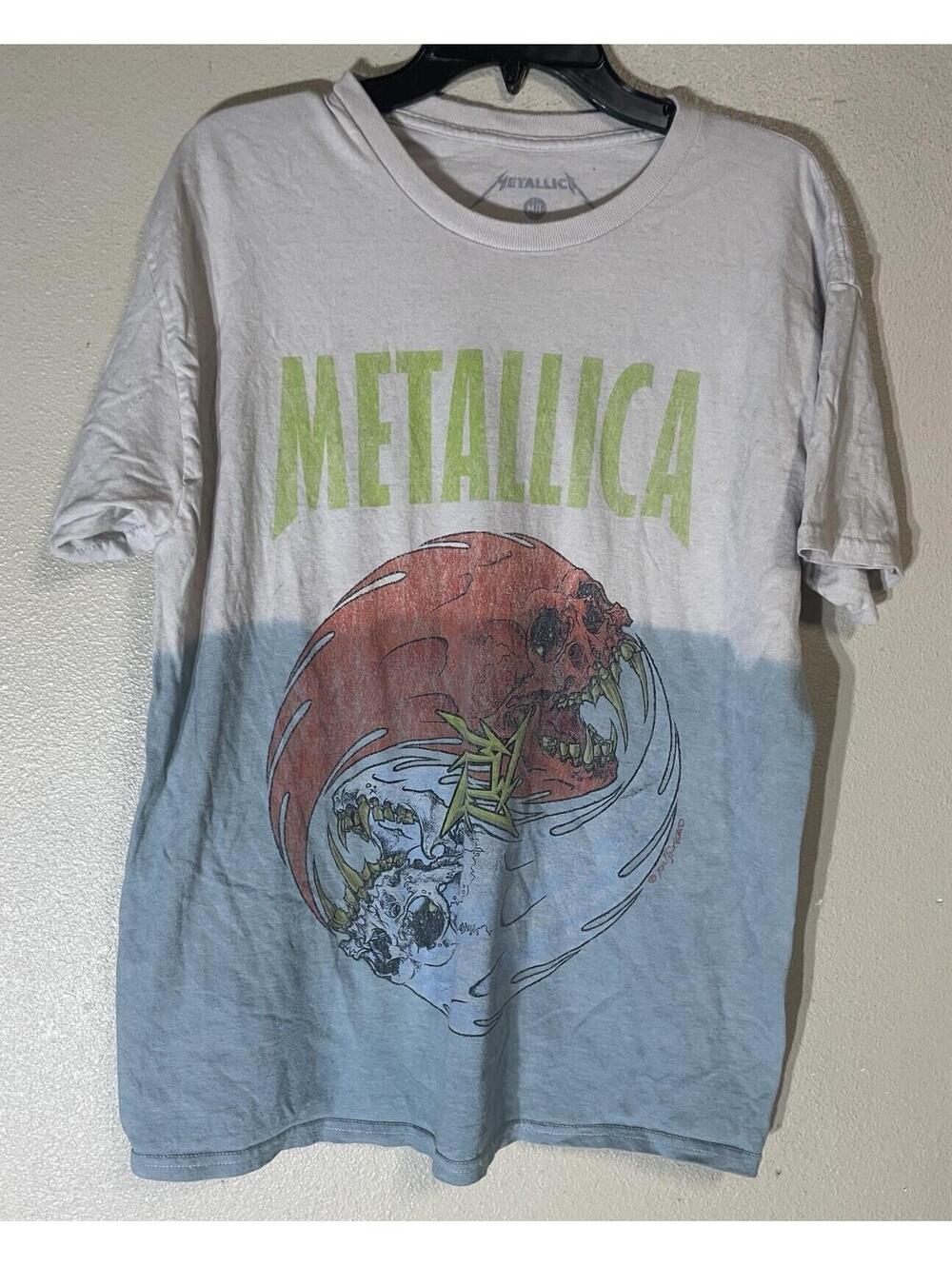 Metallica M/L Short Sleeve Tshirt  Grey Blue skull